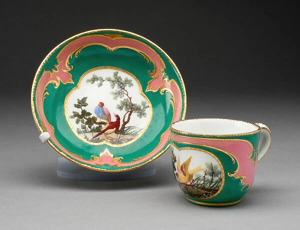 Cup and Saucer, Sevres, 1760. Creators: Sevres Porcelain Manufactory