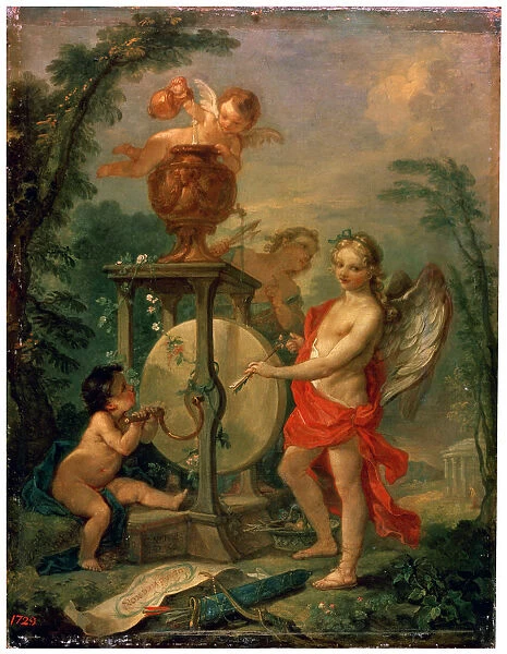 Cupid Sharpening an Arrow, 1750. Artist: Charles-Joseph Natoire