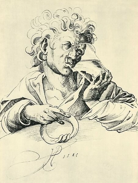 Drinker, 1581, (1943). Creator: Jost Amman