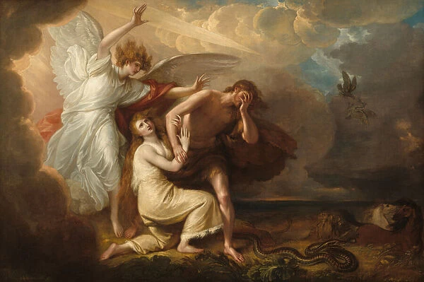 The Expulsion of Adam and Eve from Paradise, 1791. Creator: Benjamin West