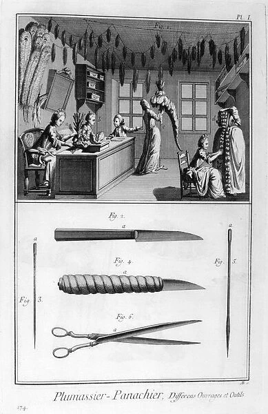 Feather-dresser, 1751-1777