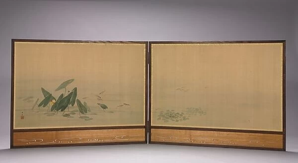 Fish in a Lotus Pond, 1800s. Creator: Donshu Ohara (Japanese)