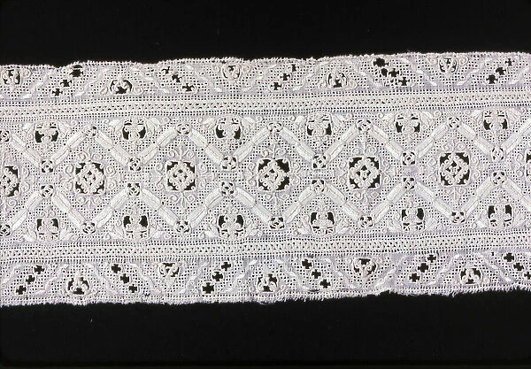 Fragment (Three Joined Strips from Small Pillow), Italy, 1550  /  1600. Creator: Unknown