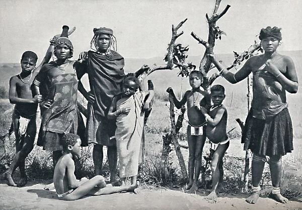 A group of Zulus, 1912