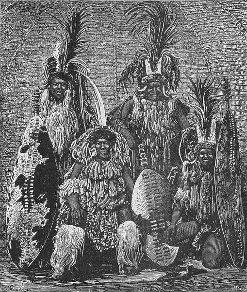 Group of Zulus in Full Dress, 1902. Artist: A Tissendier