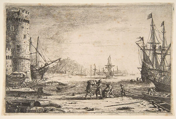 Harbour with a Large Tower, ca. 1641. Creator: Claude Lorrain