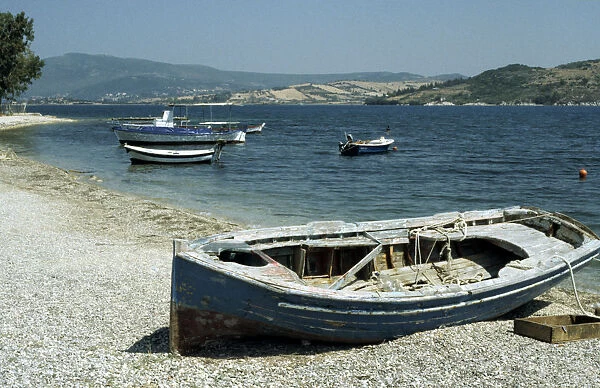 Harbour, Ligia, Levkas, Greece