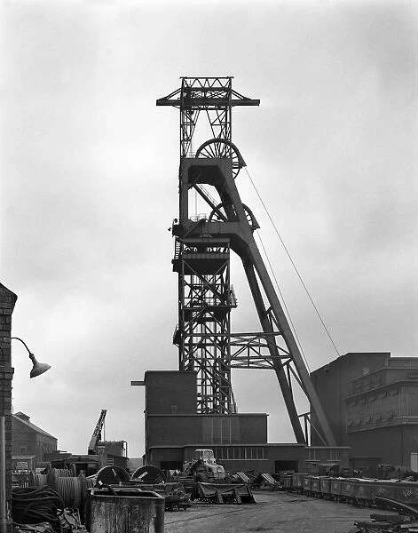 The headgear at Clipstone Colliery, Nottinghamshire, 1963. Artist: Michael Walters