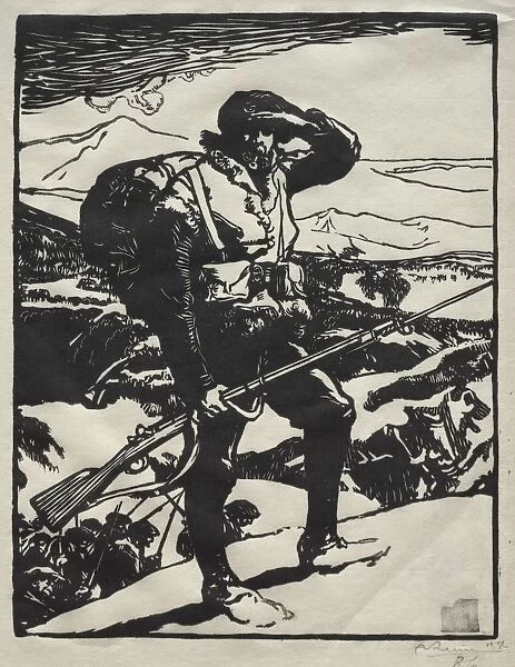 Histoire de la Guerre: Chaseur Alpin. Creator: Auguste Louis Lepere (French, 1849-1918)