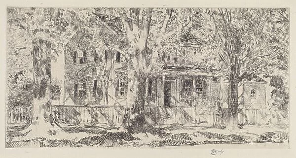 House on the Main Street, Easthampton, 1922. Creator: Frederick Childe Hassam