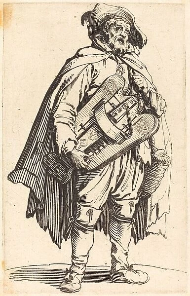 The Hurdy-Gurdy Player, c. 1622. Creator: Jacques Callot