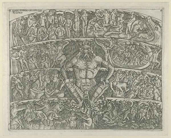 The Inferno according to Dante, after the Last Judgment fresco in the Campo Santo, ... ca. 1460-80. Creator: Anon