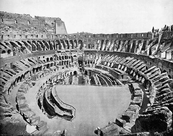 Interior of the Colosseum, Rome, 1893. Artist: John L Stoddard