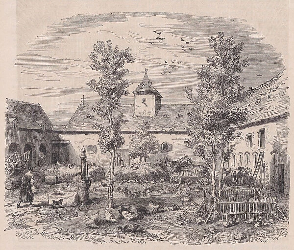 Interior View of a Farm, from 'Le Magasin Pittoresque', ca. 1852