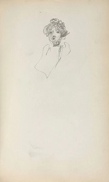 Italian Sketchbook: Head of a Woman (page 215), 1898-1899. Creator: Maurice Prendergast (American