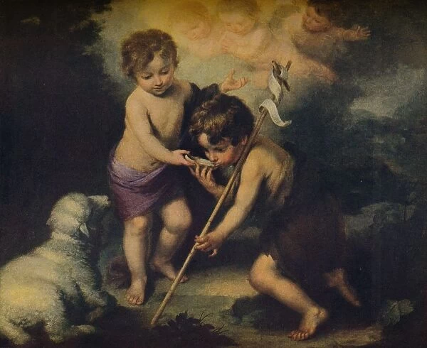 Jesus y Juan El Bautista Ninos, (Jesus and John the Baptist, children), 1670, (c1934). Artist: Bartolome Esteban Murillo