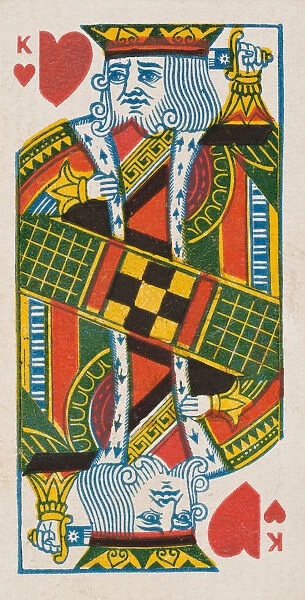 King of Hearts (red), from the Playing Cards series (N84) for Duke brand cigarettes, 1888