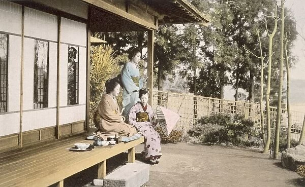 Ladies at Home, 1890 s. Creator: Japanese Photographer (19th Century)
