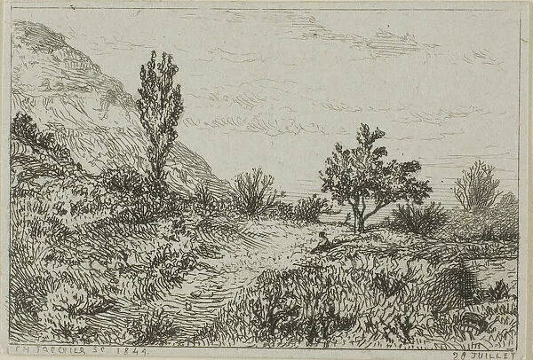 Landscape, 1844. Creator: Charles Emile Jacque