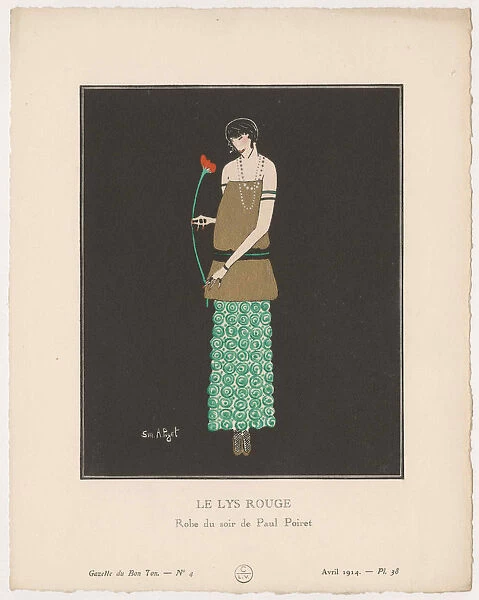 Le Lys rouge. From Gazette du Bon Ton, 1914