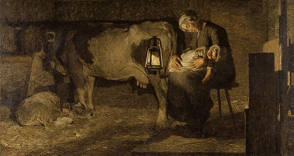 Le due madri (The two mothers), 1889. Creator: Segantini, Giovanni (1858-1899)
