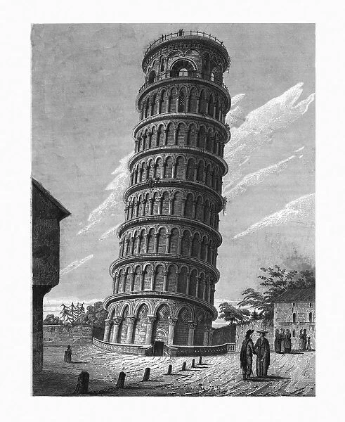 The Leaning Bell-Tower, at Pisa, c1824. Creator: Edward John Roberts