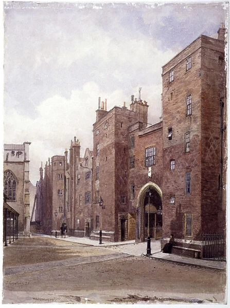 Lincolns Inn Gatehouse, London, 1879. Artist: John Crowther
