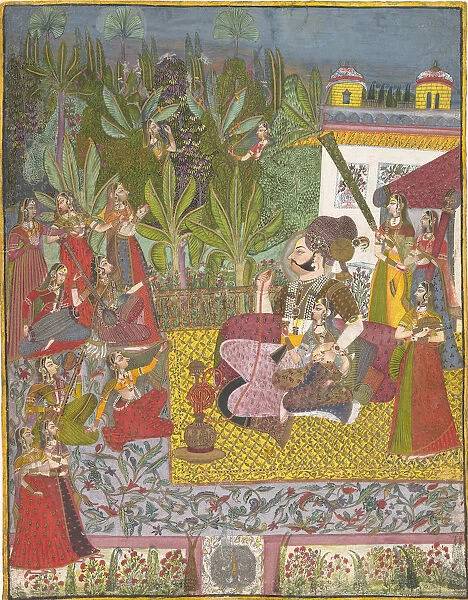 Maharaja Bijay Singh in His Harem, ca. 1770. Creator: Unknown