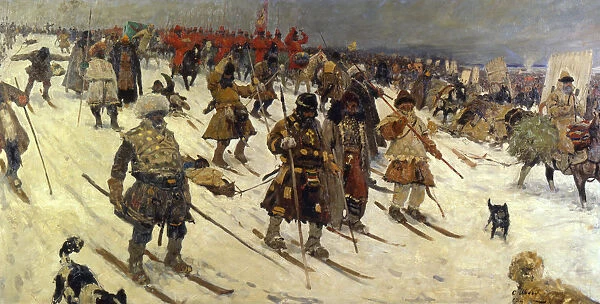 Military Campaign of the Russians in the 16th century, 1903. Artist: Sergei Ivanov