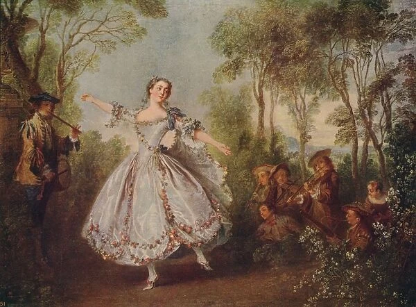 Mlle. Camargo Dancing, 1730, (c1915). Artist: Nicolas Lancret