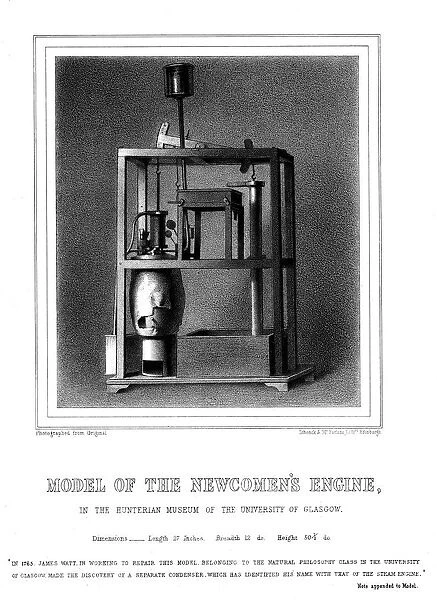 Model of a Newcomen steam engine, 1856