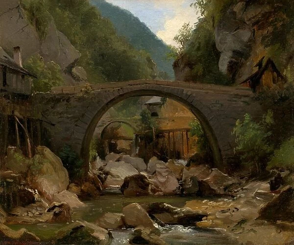 Mountain Stream in the Auvergne, 1830. Creator: Theodore Rousseau