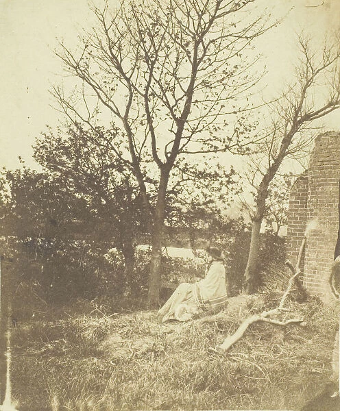 Mrs. Craik Seated Outdoors, 1850  /  59. Creators: Unknown, Benjamin Mulock