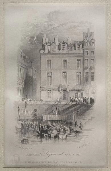 Napoleons Logement, Quai Conti, 1835. Creator: John Horsburgh (British, 1791-1869)