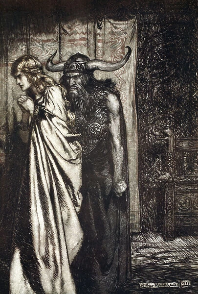 O wife betrayed I will avenge they trust deceived!, 1924. Artist: Arthur Rackham
