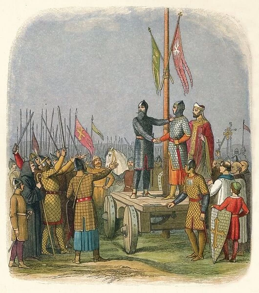 The oath of Walter l Espec, 1138 (1864). Artist: James William Edmund Doyle