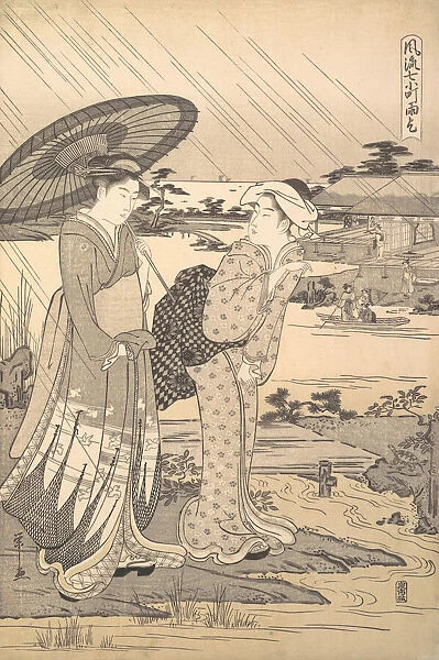 Ono no Komachi Praying for Rain, ca. 1791. Creator: Hosoda Eishi
