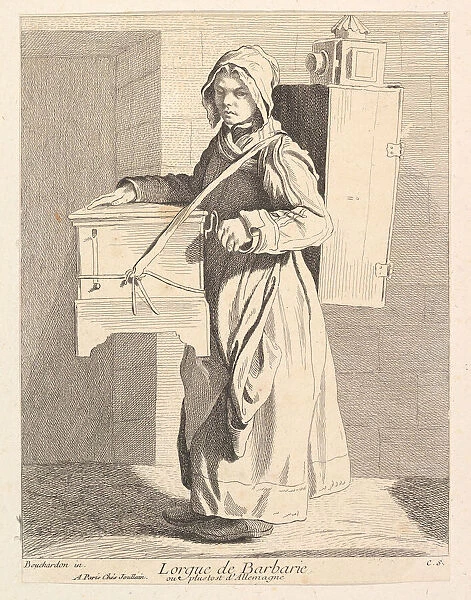 Organ Grinder, 1737. Creator: Caylus, Anne-Claude-Philippe de
