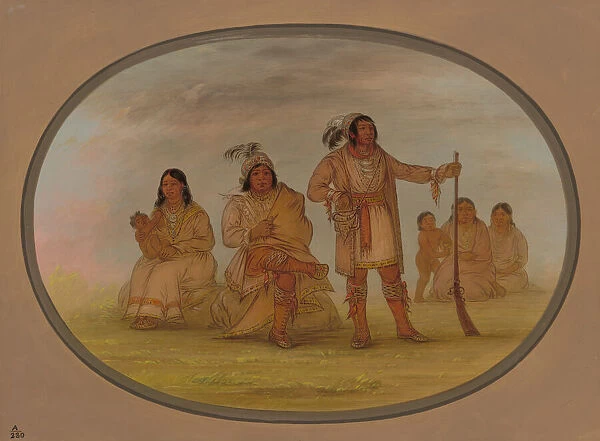 Osceola and Four Seminolee Indians, 1861  /  1869. Creator: George Catlin