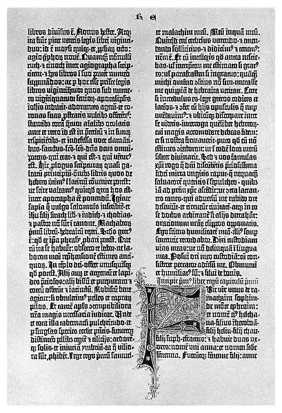 Page from a Gutenberg Bible, c1455 (1956)