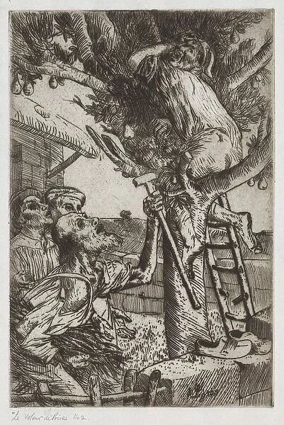 The Pear Thief, No. 1, c. 1890. Creator: Alphonse Legros (French, 1837-1911)