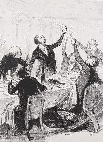 The Philanthropists of the Day, plate 8: A 43d Toast... to the Temperance Society, 1844