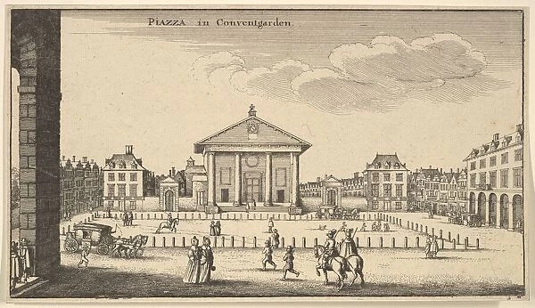 Piazza in Covent Garden, ca. 1647. Creator: Wenceslaus Hollar