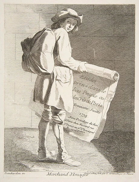 Picture Seller, 1738. Creator: Caylus, Anne-Claude-Philippe de