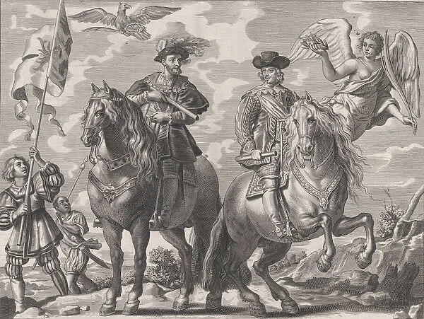 Plate 20: Charles V and Ferdinand on Horseback; from Guillielmus Becanuss Serenissimi