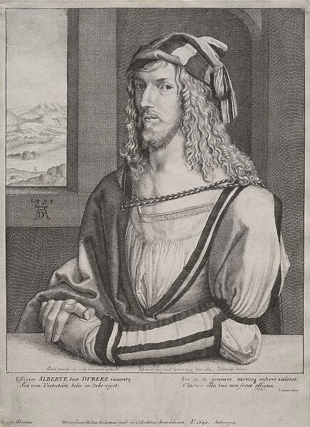 Portrait of Albrecht Dürer, at the age of 26, 1645. Creator: Wenceslaus Hollar (Bohemian