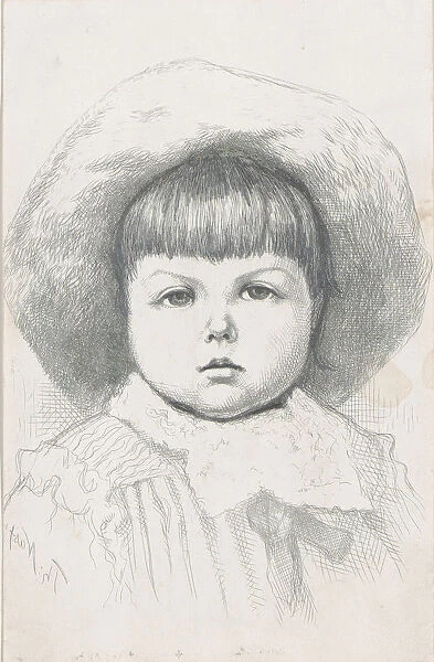 Portrait of a Child (Cyril Nast?), after 1879. after 1879. Creator: Thomas Nast