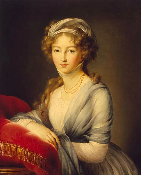 Portrait of Empress Elizabeth Alexeievna, Princess Louise of Baden (1779-1826), 1798. Artist: Vigee-Lebrun, Marie Louise Elisabeth (1755-1842)