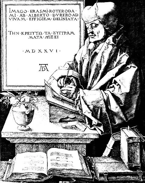 Portrait of Erasmus of Rotterdam, 1526. Artist: Albrecht Durer