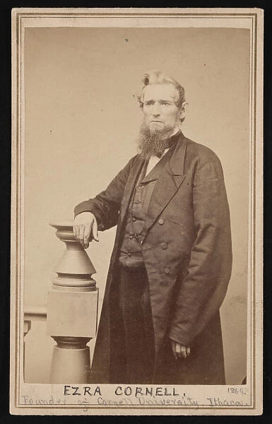 Portrait of Ezra Cornell (1807-1874), 1869. Creator: Tolles & Seely